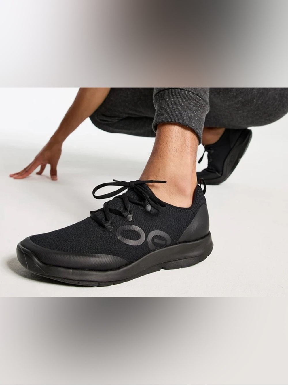 OOFOS Women's 00mg Sport LS-Low Shoe Recovery - Black / Black—10 - Picture 13 of 13